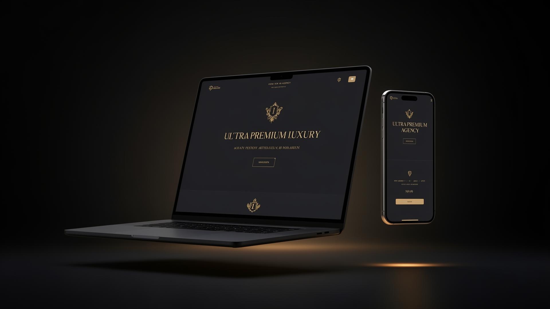 Premium agency website mockup